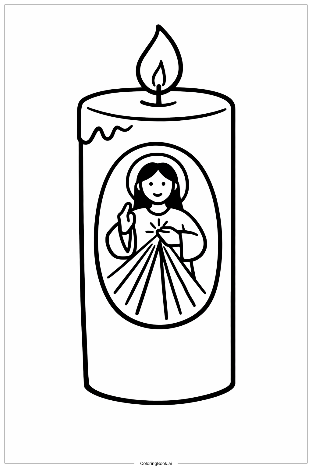 Bougie de la Divine Miséricorde