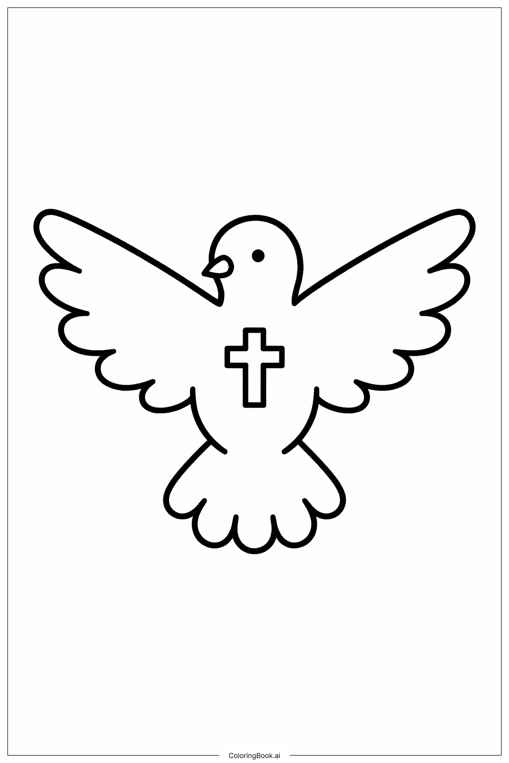  Page de coloriage Colombe de la Miséricorde Divine 