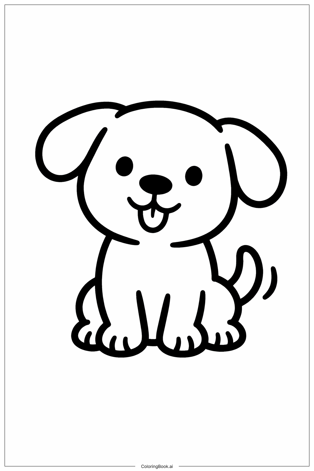  Hund Kritzelei Ausmalseite 