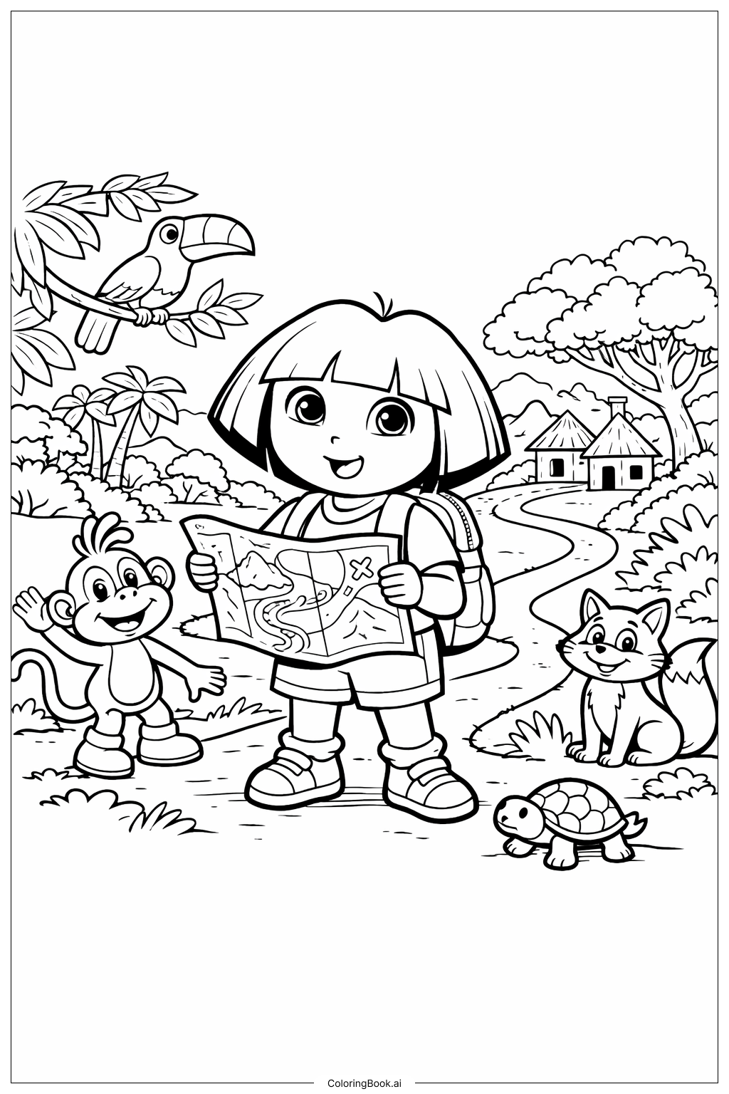 도라 탐험가 정글 지도 모험