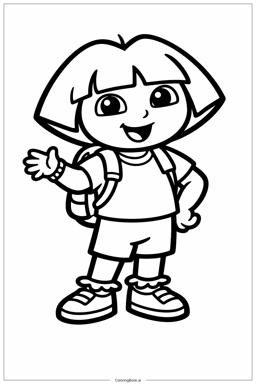 Dora Die Entdeckerin Lächelndes Porträt Ausmalseite