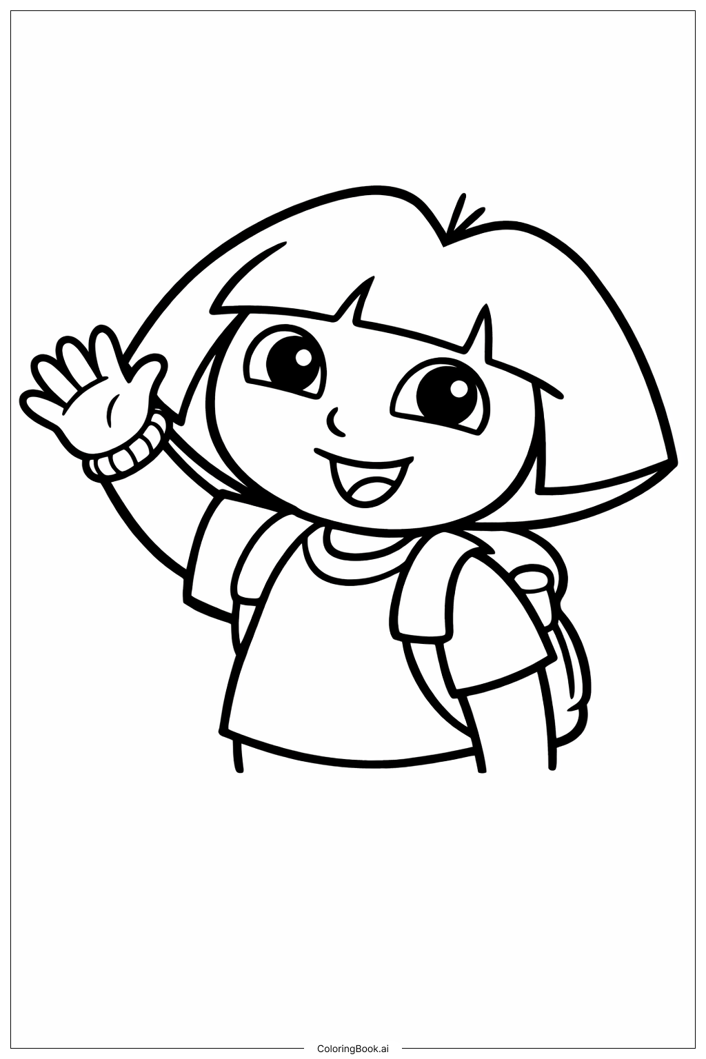 Dora Der Entdecker Winkt Ausmalseite