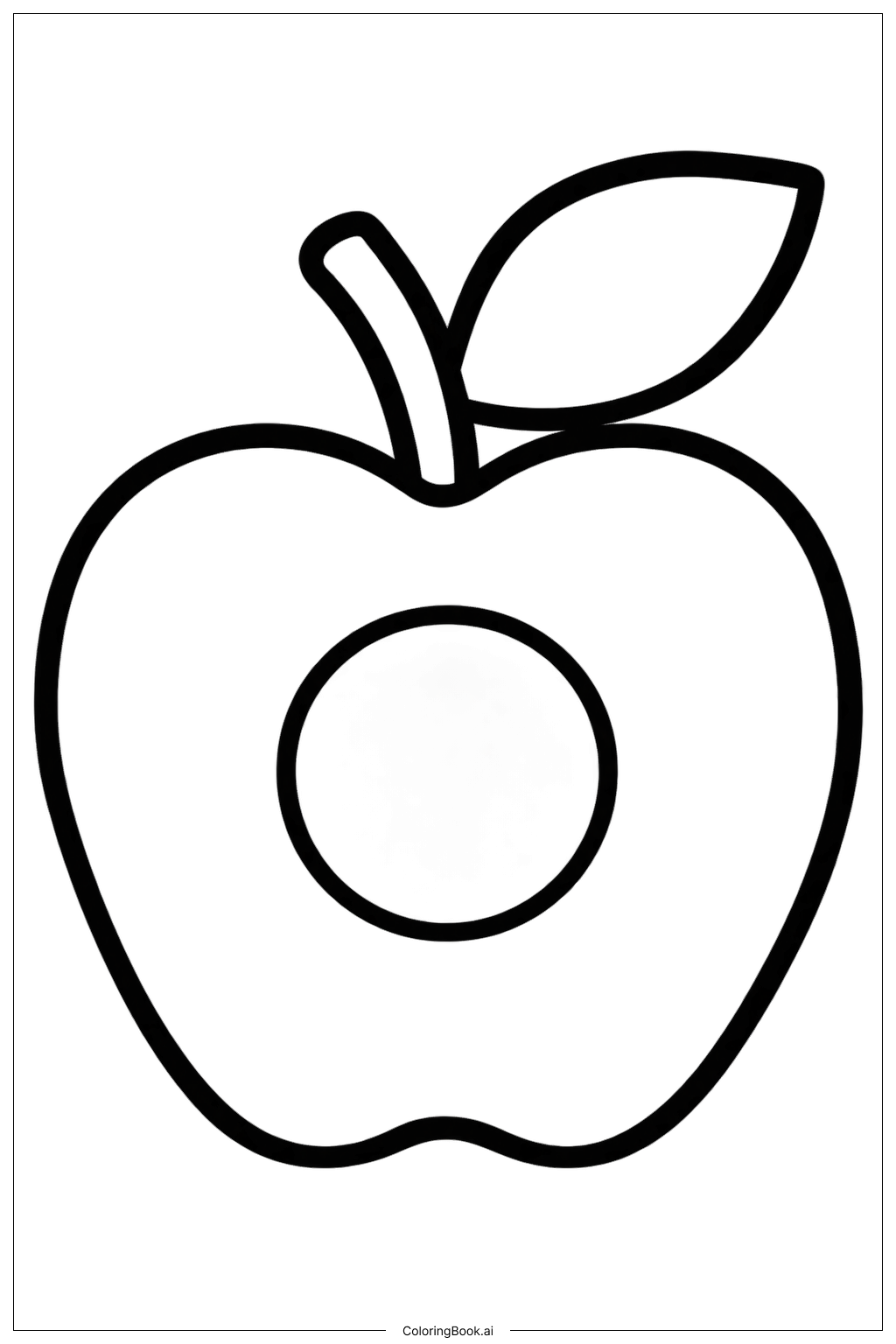 Dot Day Apple Coloring Page