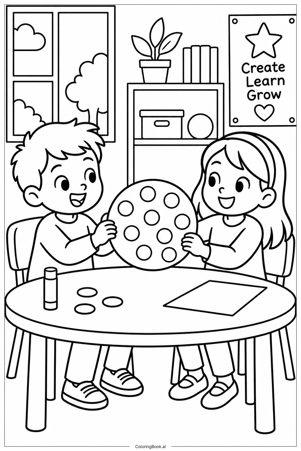 Dot Day Friendship Circle Coloring Page