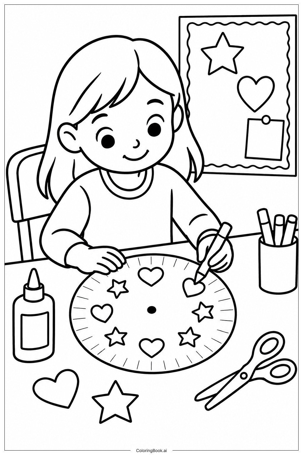 Dot Day Paper Plate Coloring Page
