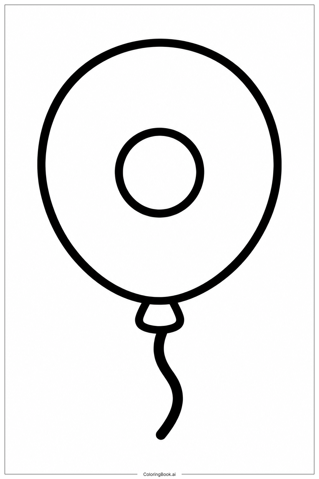 Dot Day Red Balloon Coloring Page