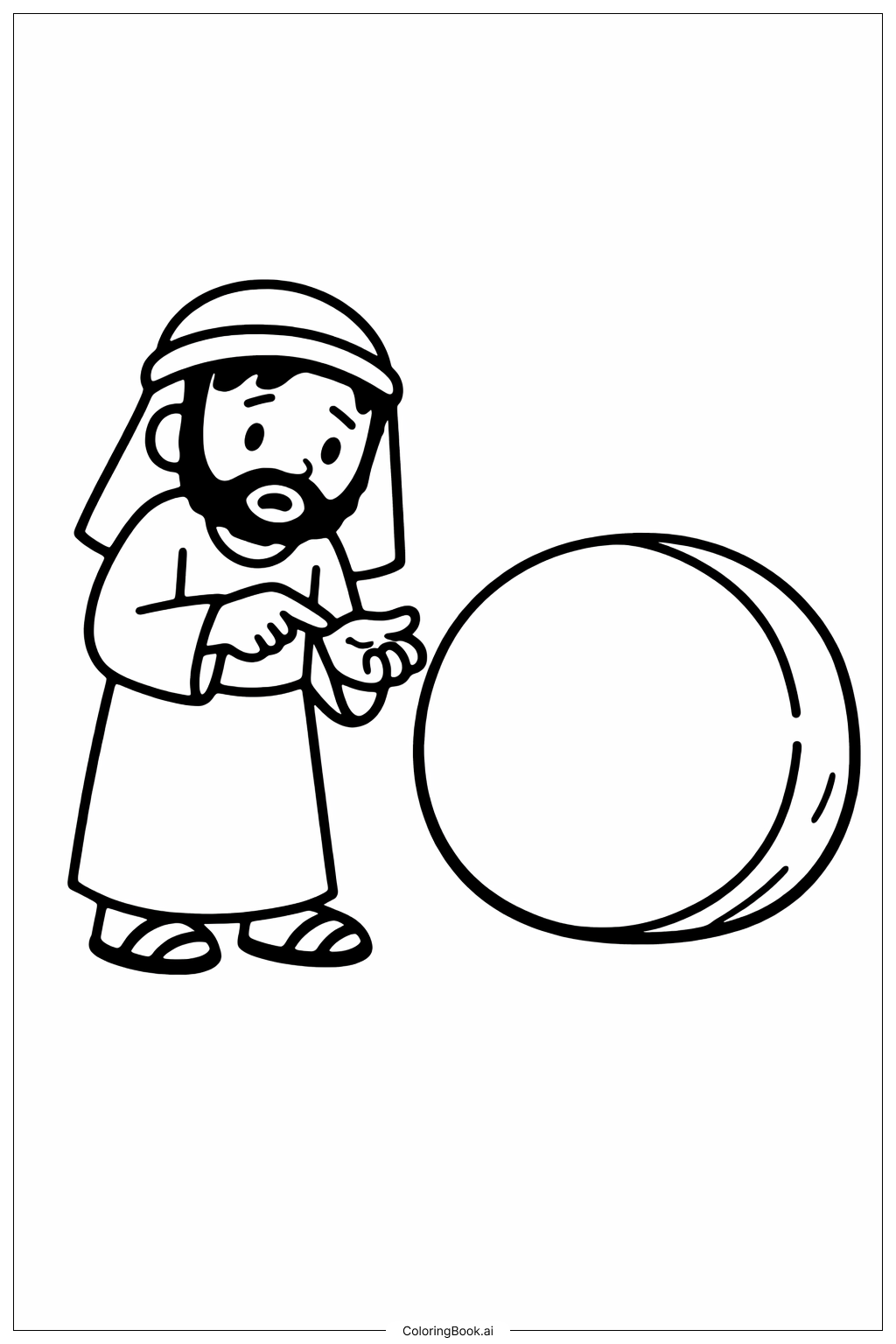 懷疑的多馬與滾動石著色頁