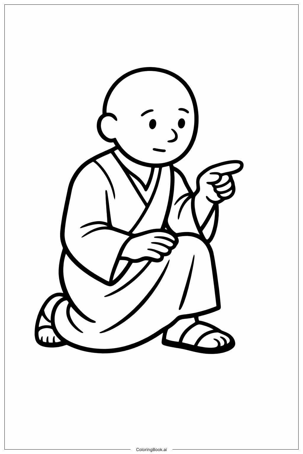 懷疑的多馬跪姿著色頁