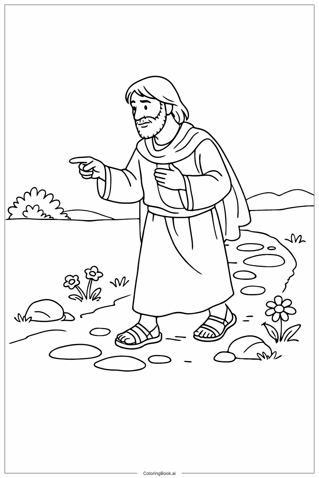 懷疑多馬與花園小徑著色頁