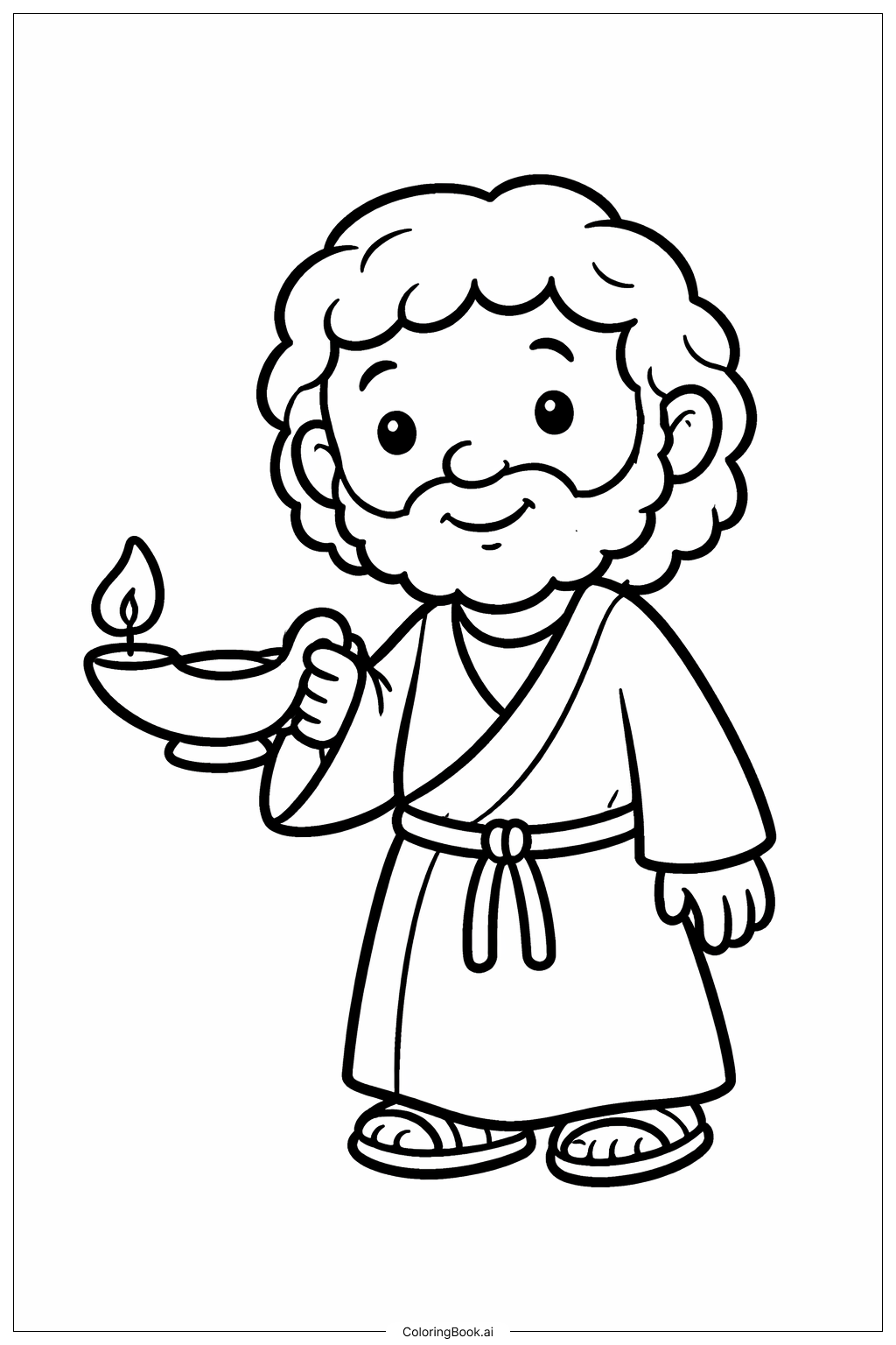 懷疑多馬與燈著色頁