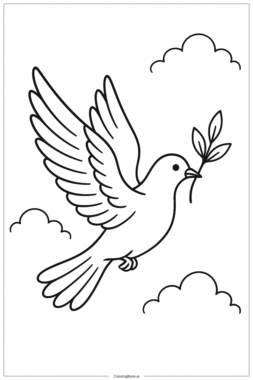  Dove Peace Tattoo Coloring Page 
