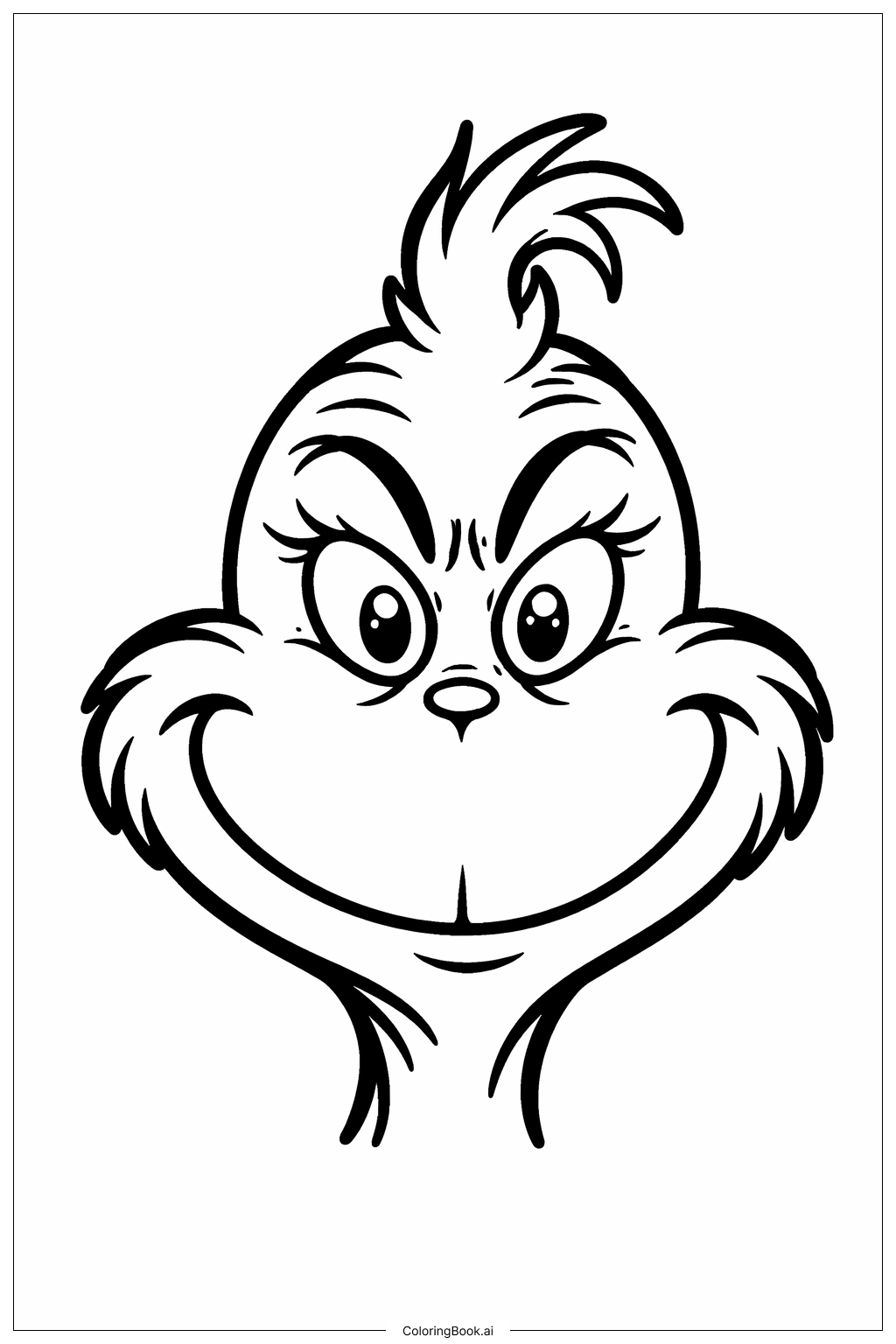  Dr Seuss Grinch Smile Coloring Page 