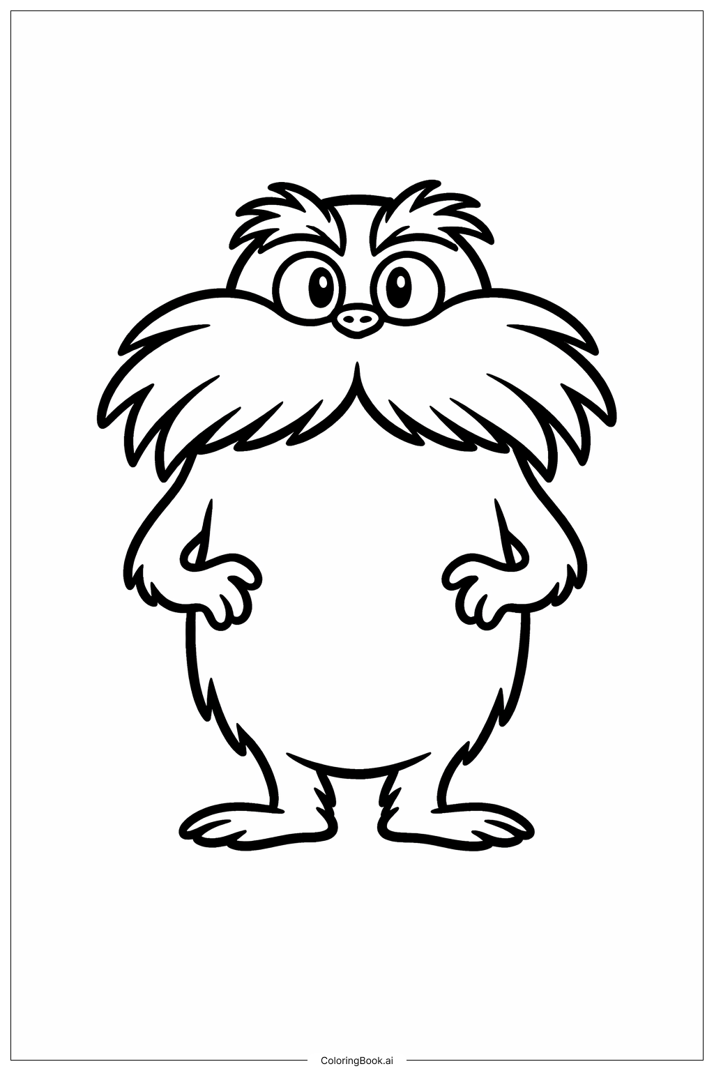  Dr Seuss Lorax Standing Coloring Page 