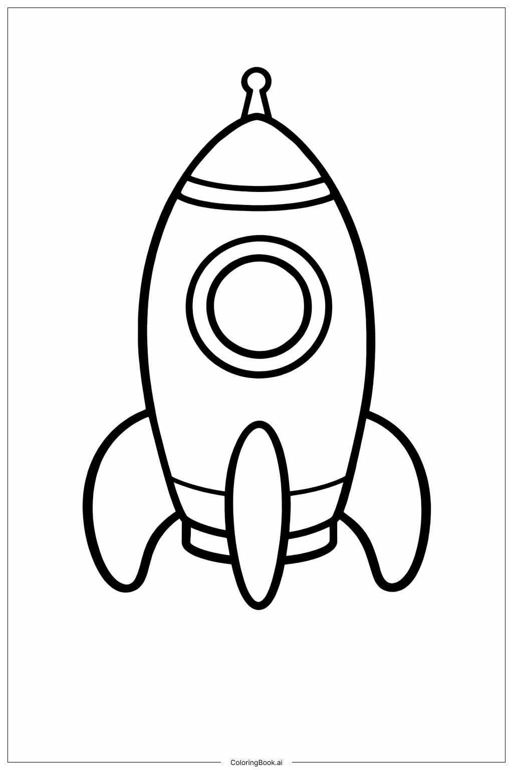  Page de coloriage Dr Suess Fusée Simple 
