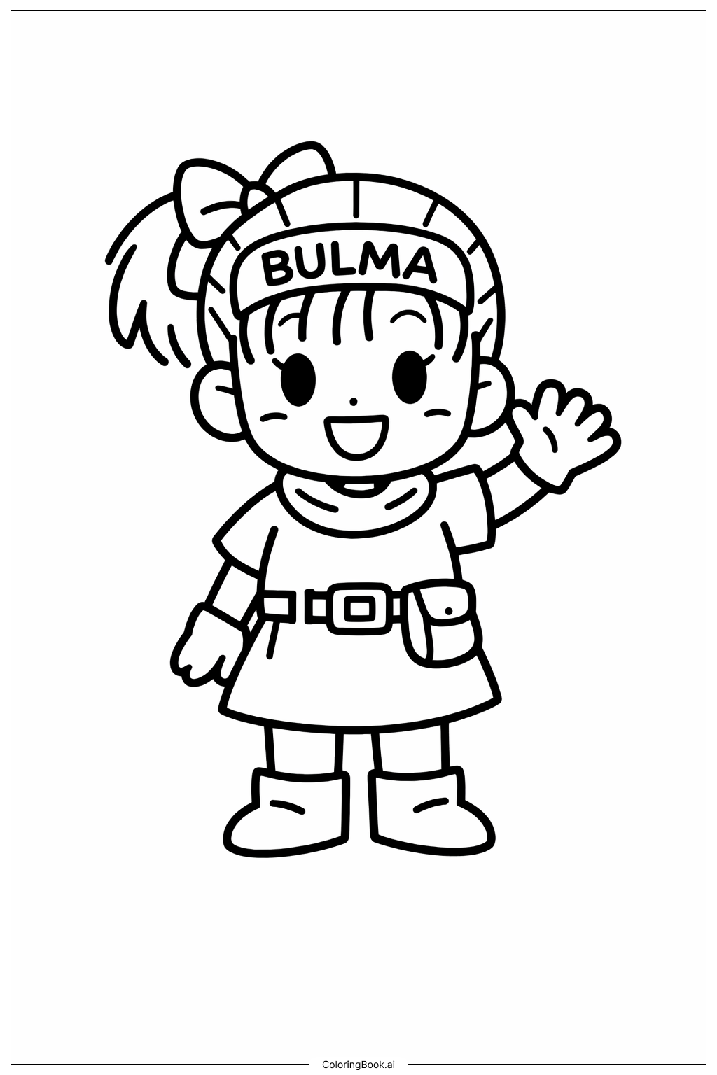  Page de coloriage Dragon Ball Bulma Wave 