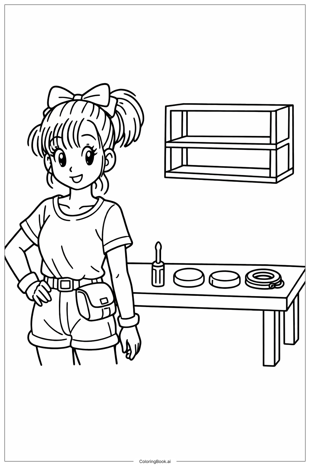  Page de coloriage Atelier Bulma Dragon Ball 