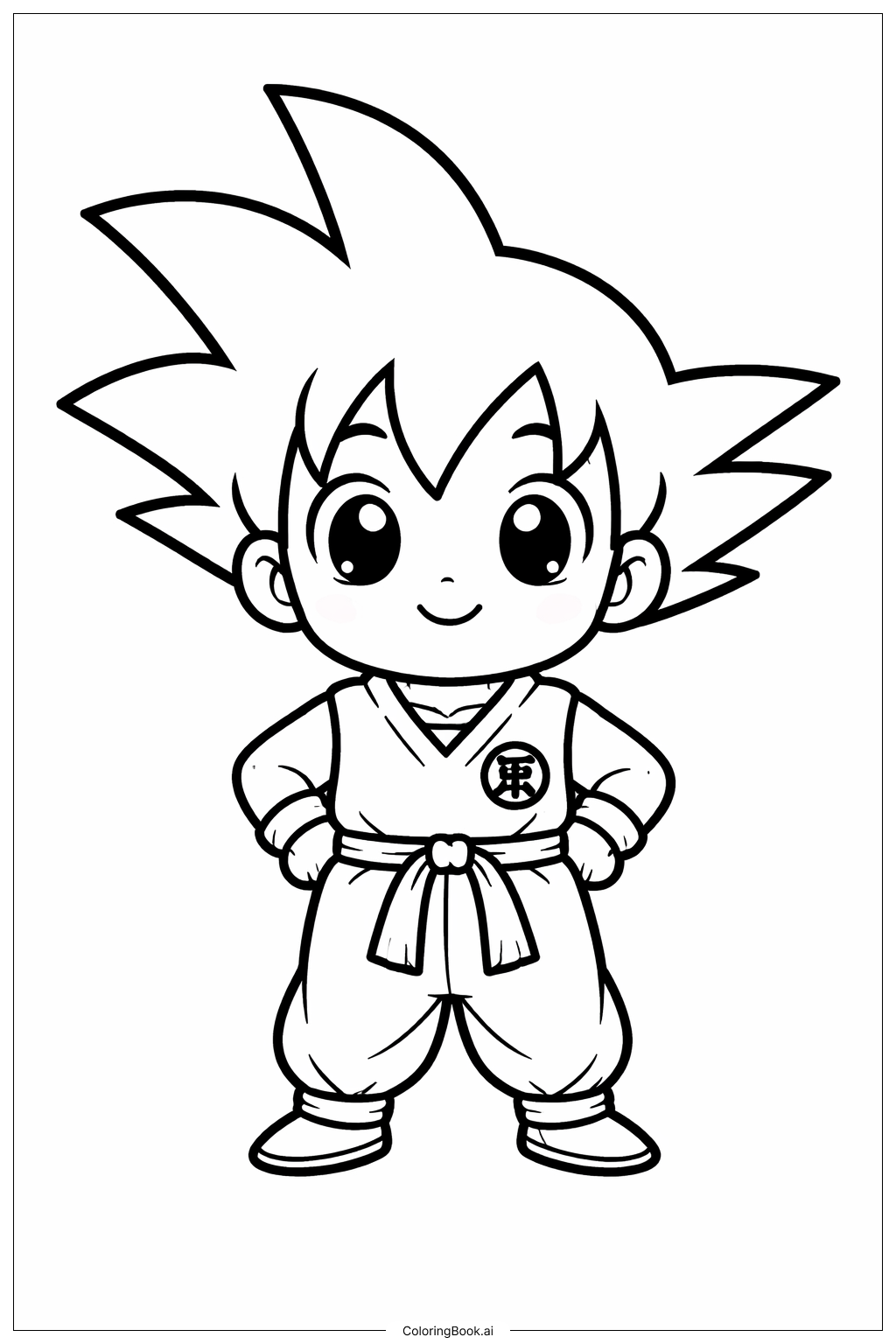  Page de coloriage Dragon Ball Bébé Goku 