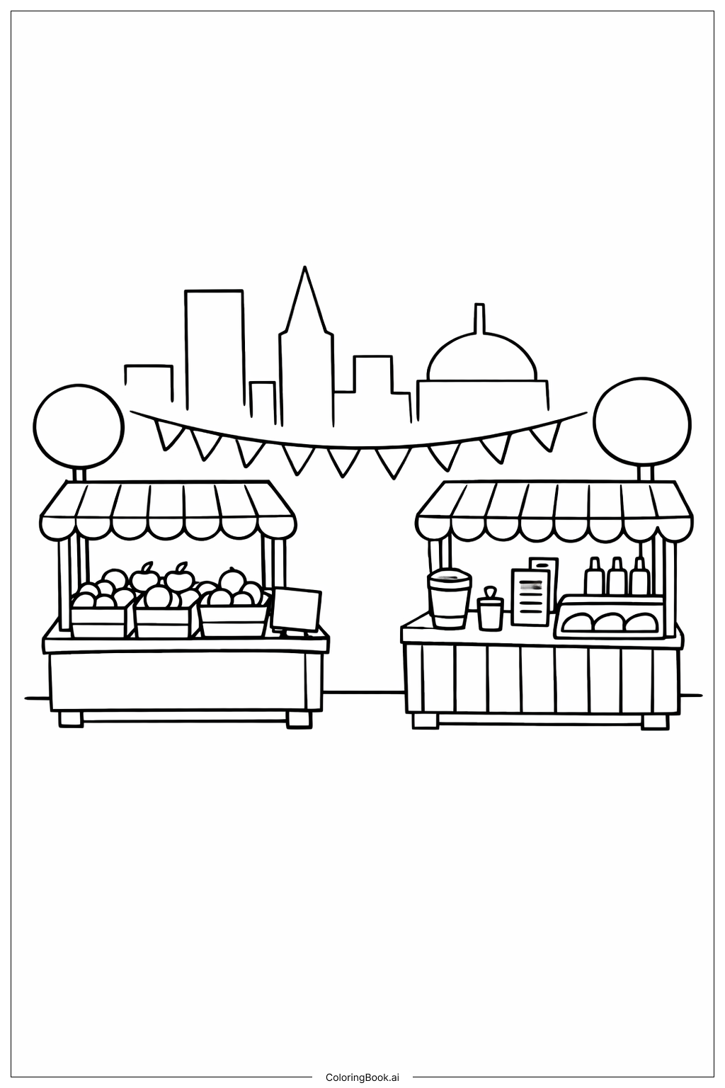  Page de coloriage Dragon Ball Market Street 