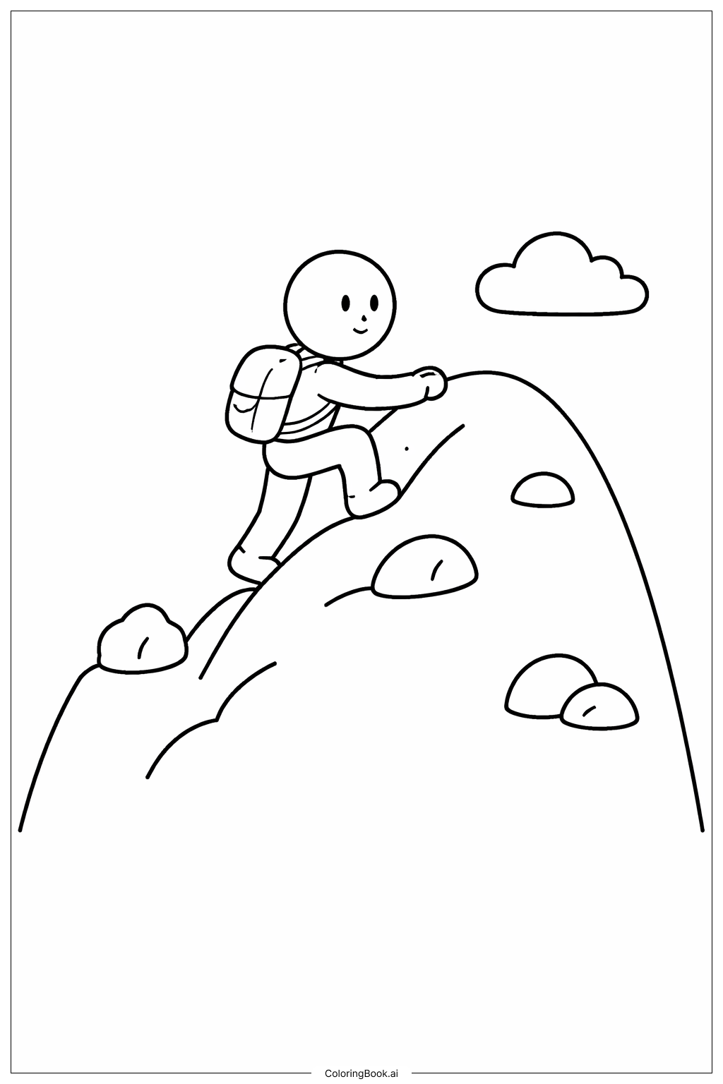  Page de coloriage Escalade de Montagne Dragon Ball 