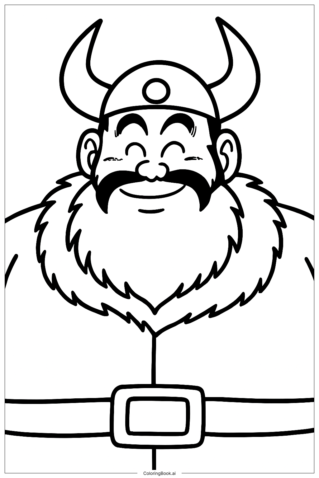  ドラゴンボールZ 牛魔王スマイルの塗り絵ページ 