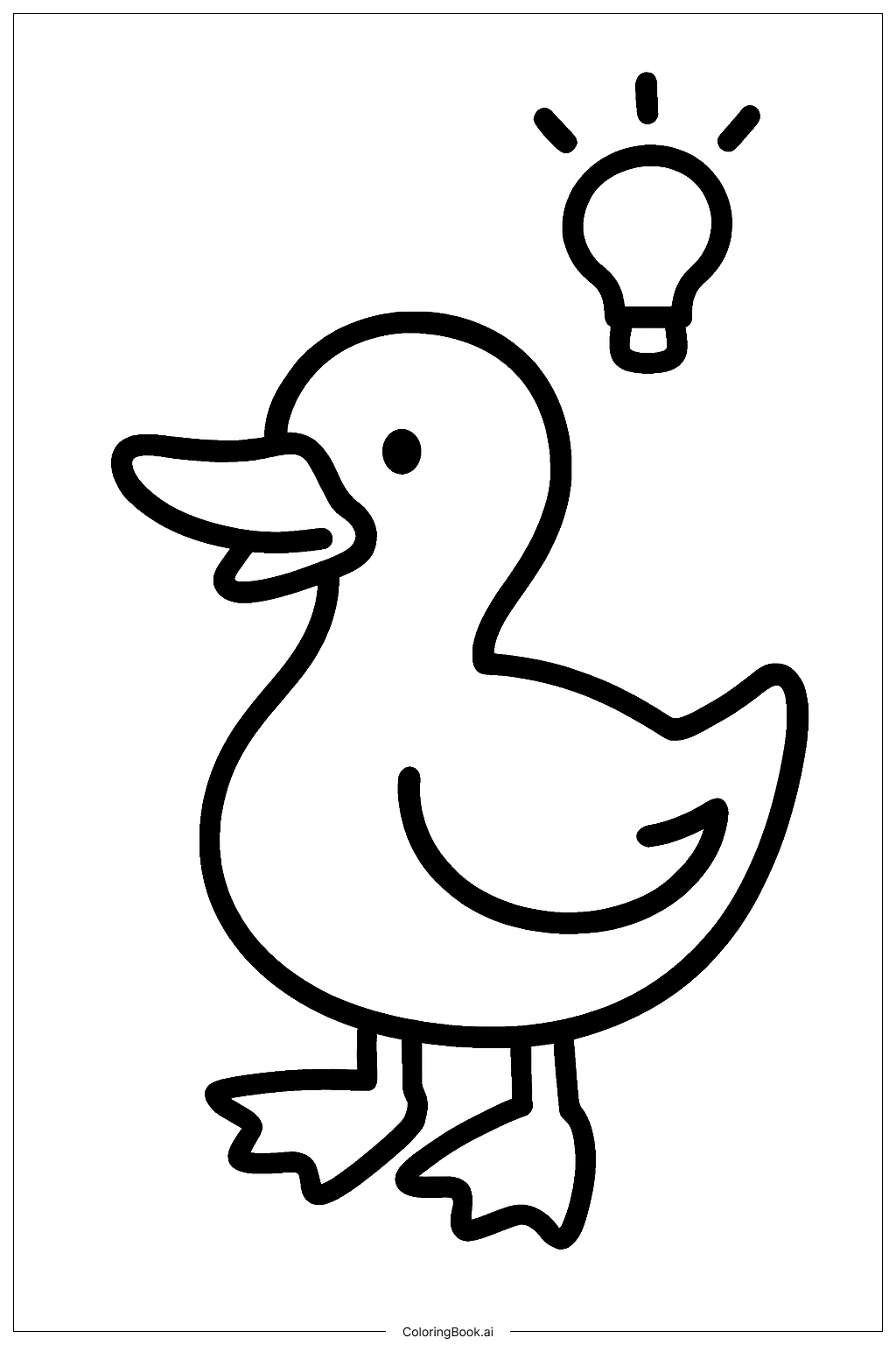 Duck Epiphany Splash Coloring Page