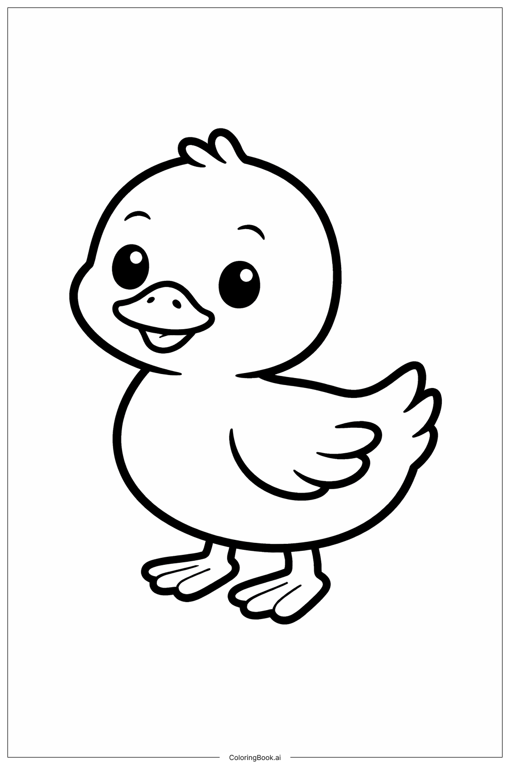  Page de coloriage Caneton Petites Queues 