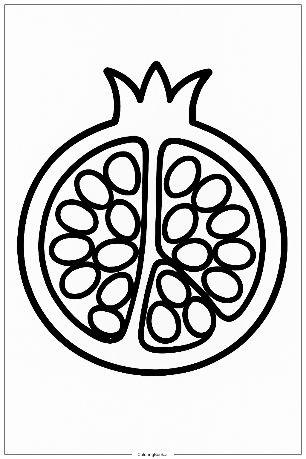  A Single Rosh Hashanah Pomegranate著色頁 