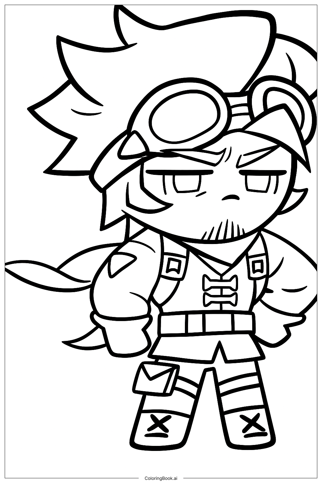  Ace Pilot Cookie Coloring Page 