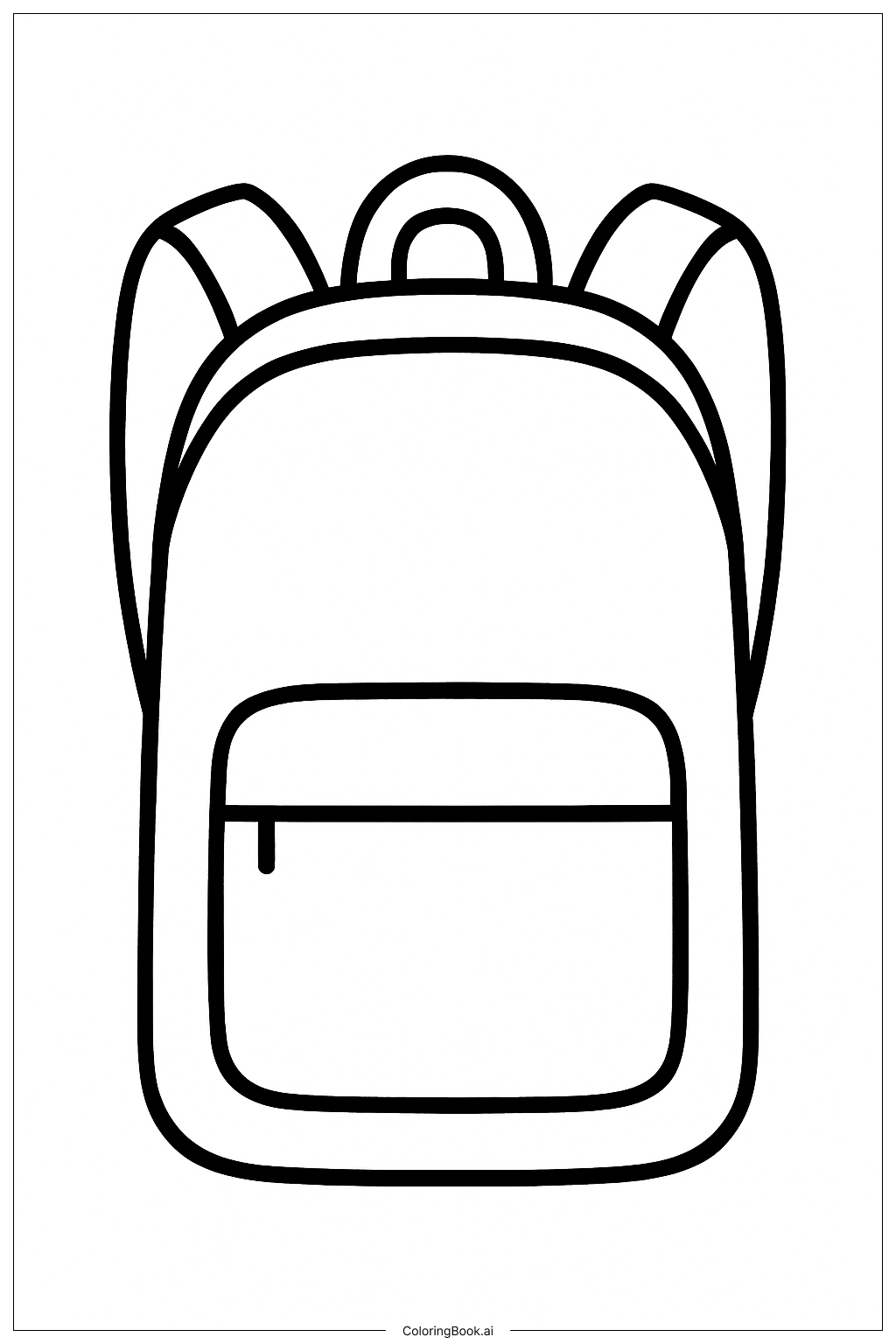  Page de coloriage Mon Premier Sac à Dos pour la Rentrée 