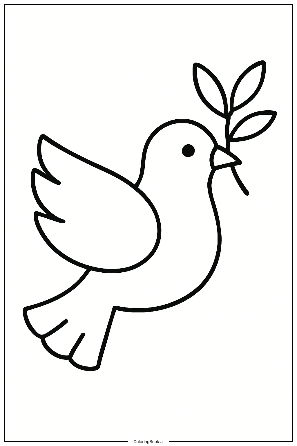  대림절을 위한 평화의 비둘기 색칠공부 페이지 