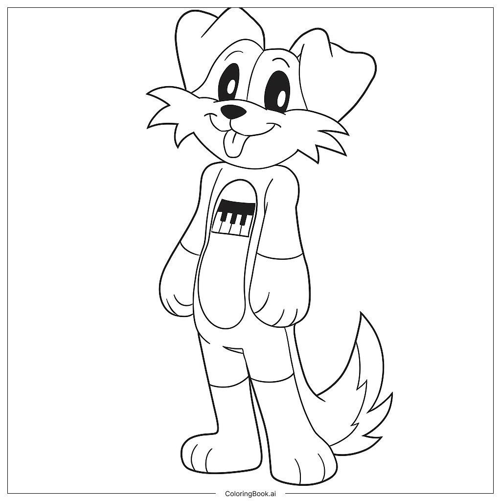 Página para colorir de HappyDog