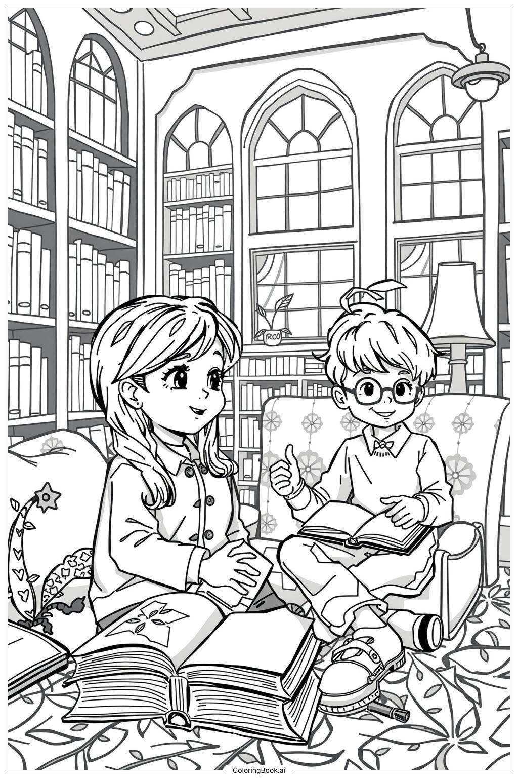  Bible Storytime with Children Coloring Page 