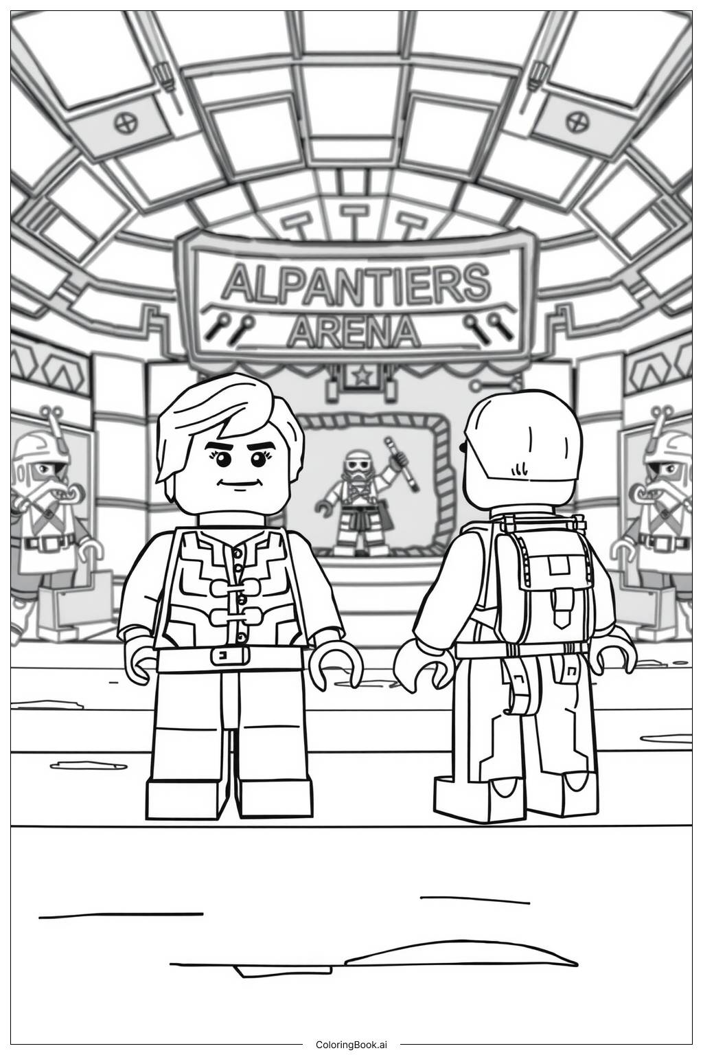  Lego Fortnight Battle Royale Arena Coloring Page 