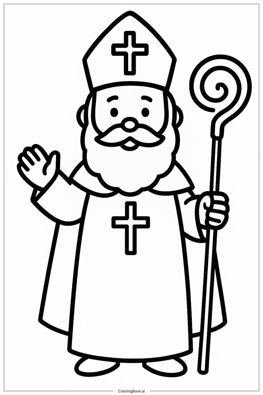 성 니콜라스 반성 색칠공부 페이지