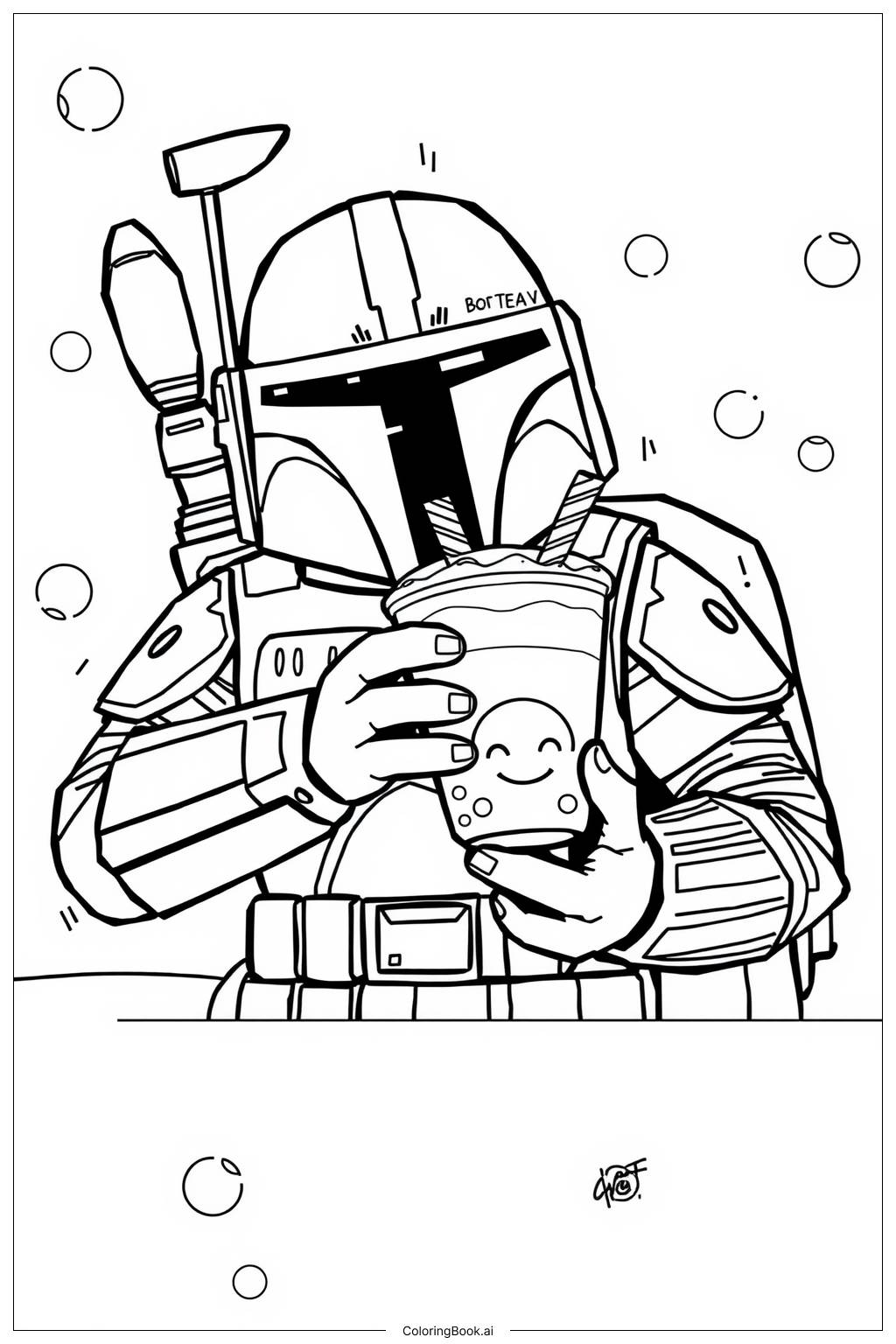  Boba Fett Surprise Coloring Page 