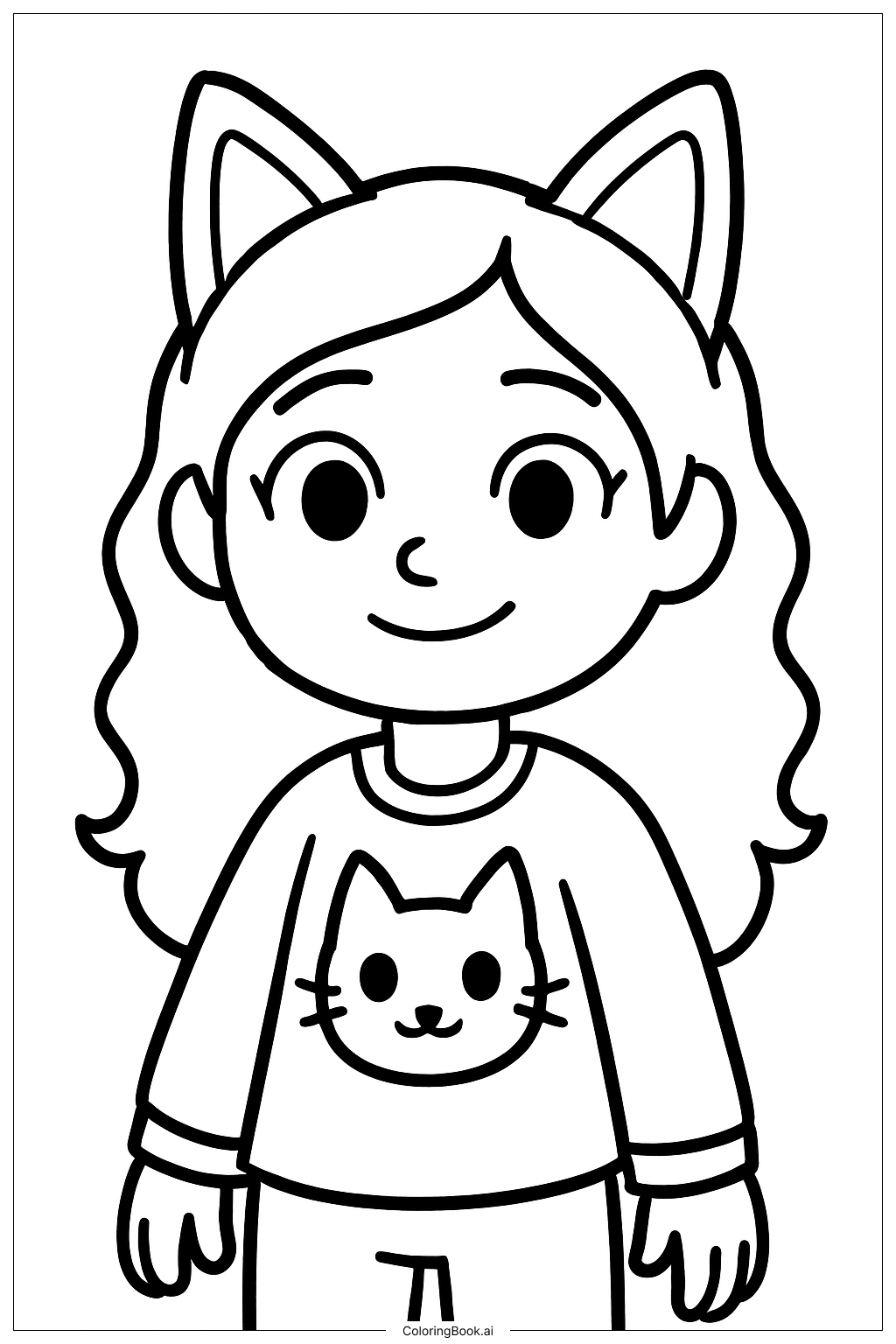  Gabby Cat With Her Magical Cat Ears Coloring Page 