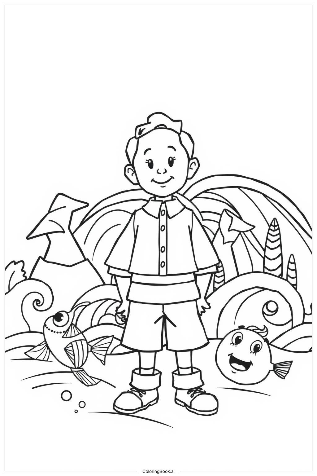  Peter Bible Story in the Sea Coloring Page 