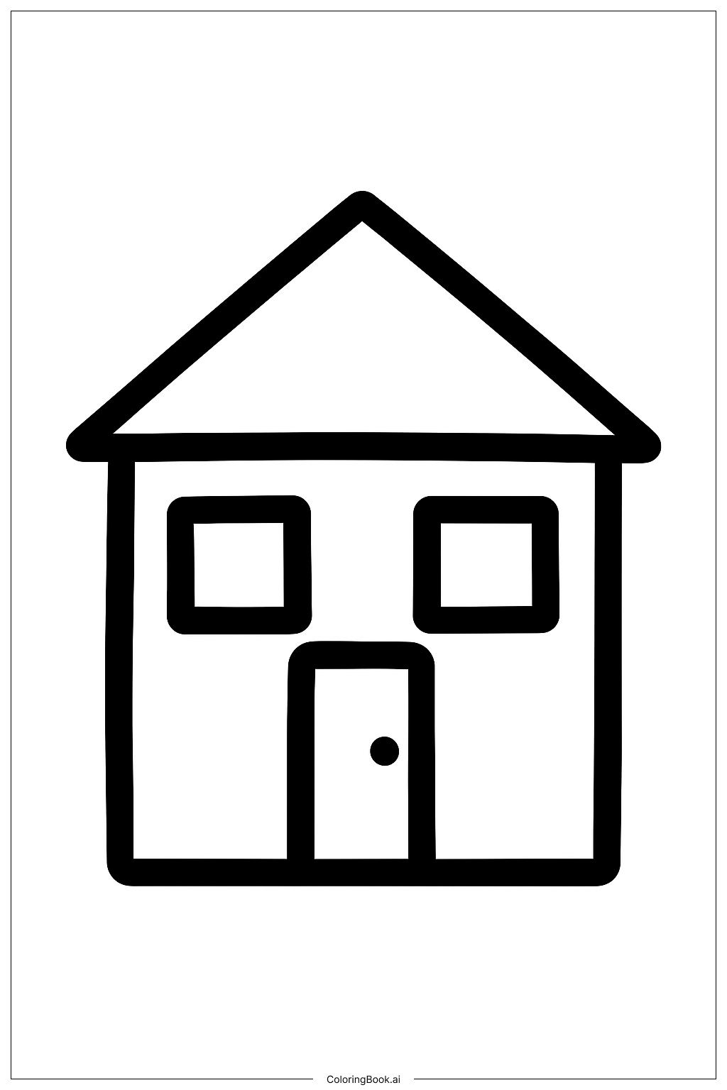 A Small House Coloring Page