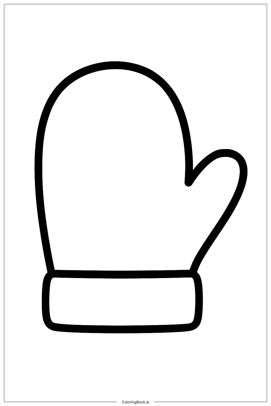  대림절 벙어리장갑 윤곽선 색칠공부 페이지 