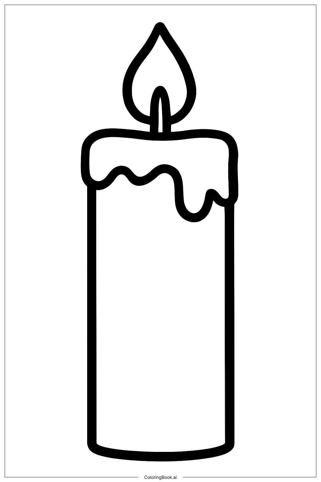 One Advent Candle Coloring Page Free PDF PNG Printable One Advent Candle Coloring Page Free PDF PNG Printable