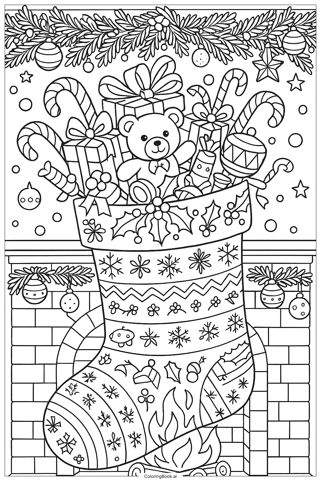 Stocking Overflowing With Gifts