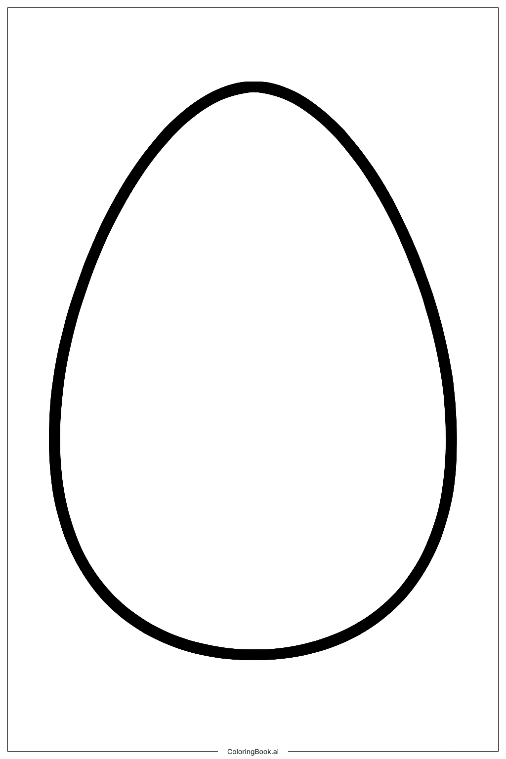  A Simple Chocolate Easter Egg Coloring Page 