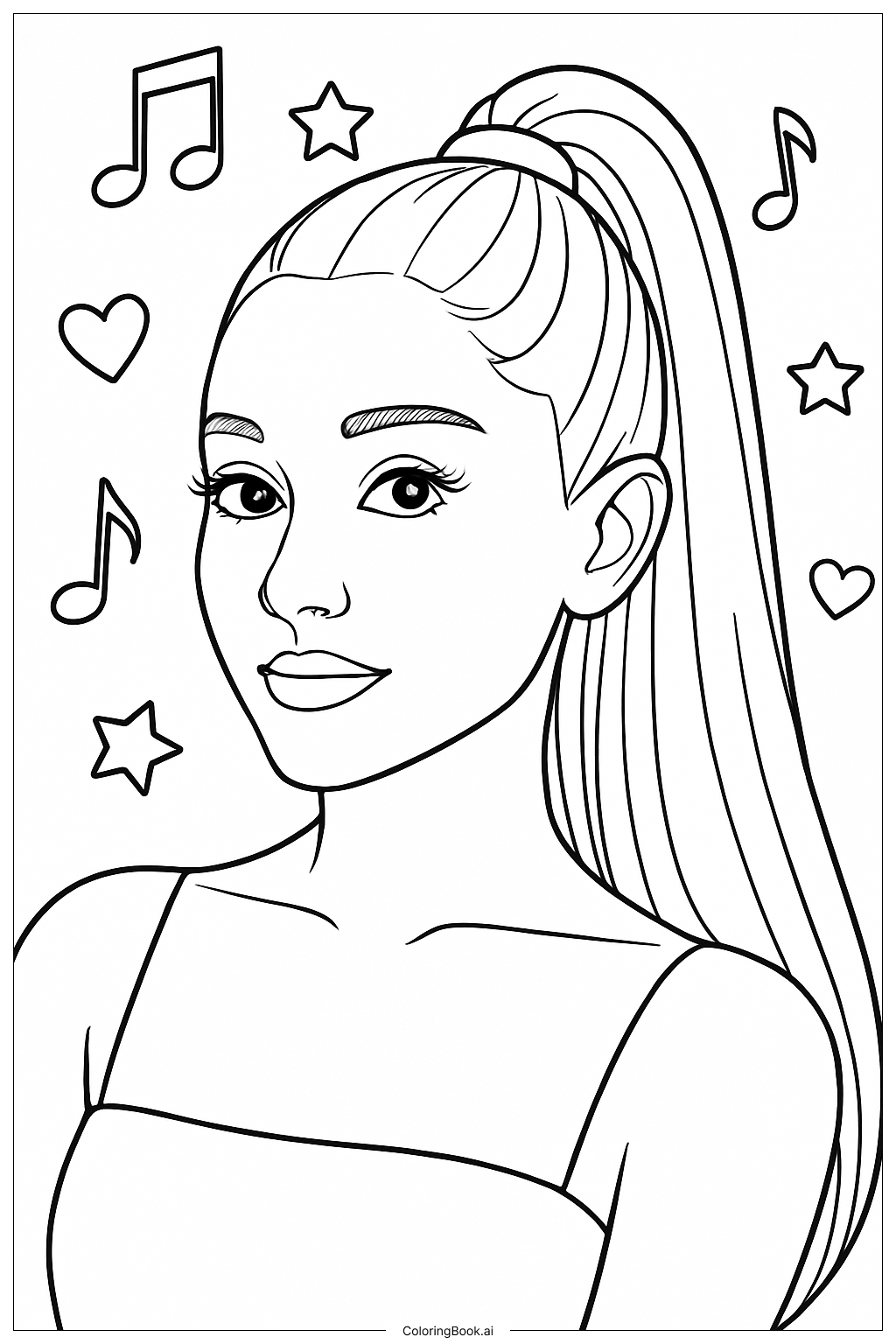 Ariana Grande Free Coloring Pages Ariana Grande Free Coloring Pages