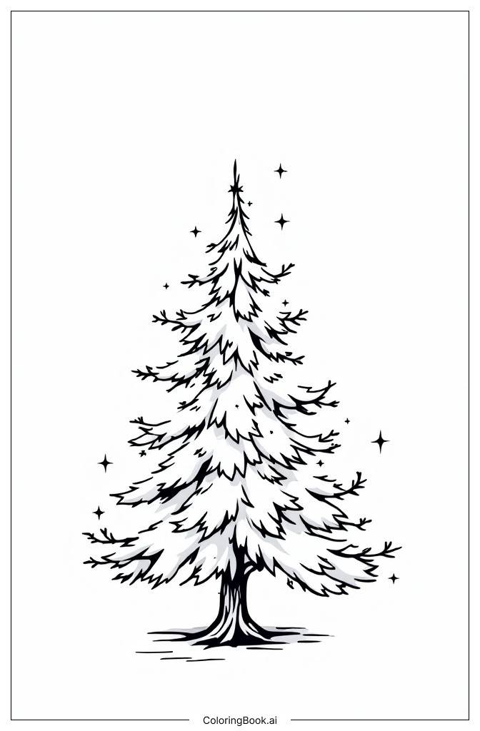  Santa's Magic Tree Coloring Page 