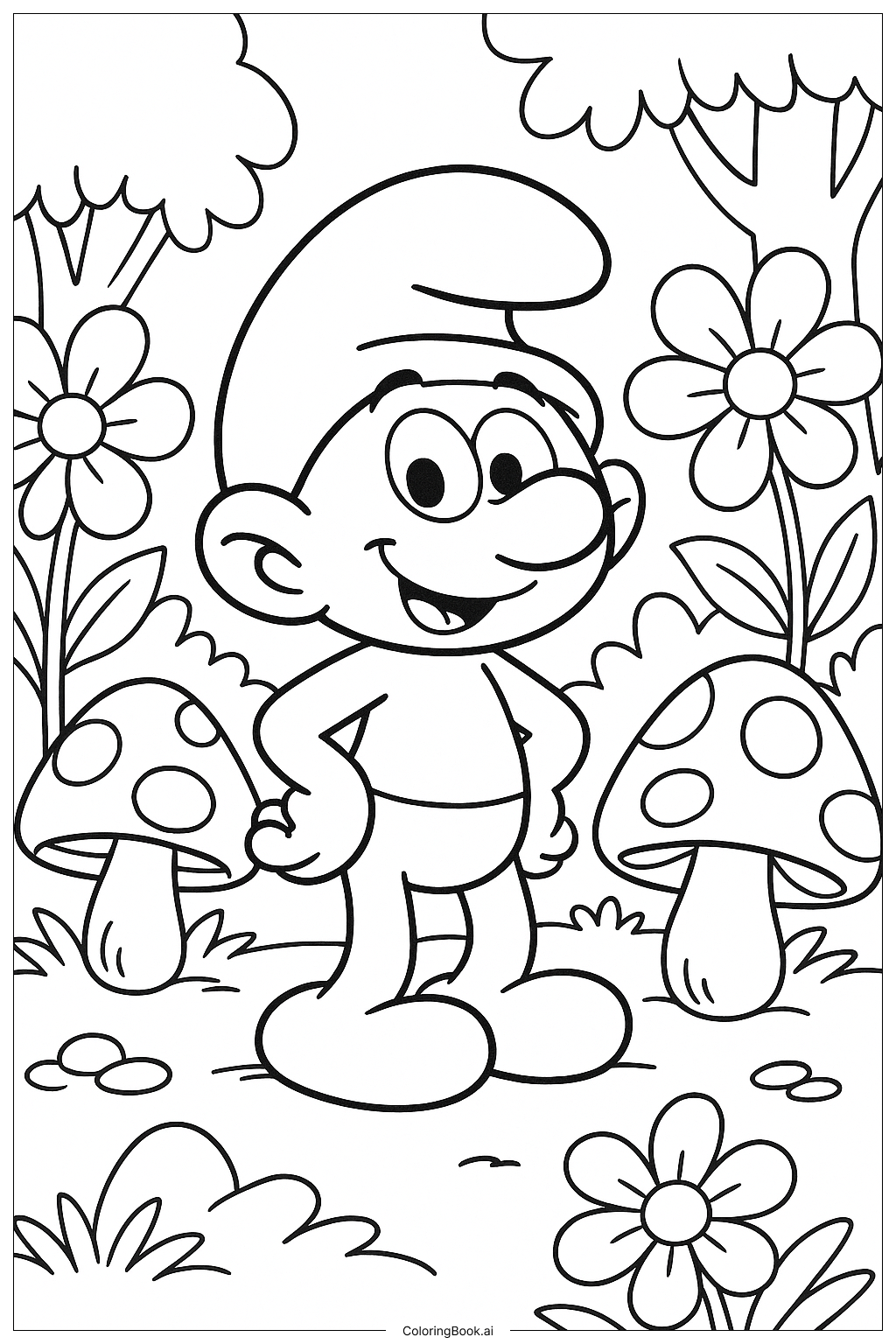  A Smurf In The Smurfs Movie Scene Coloring Page 