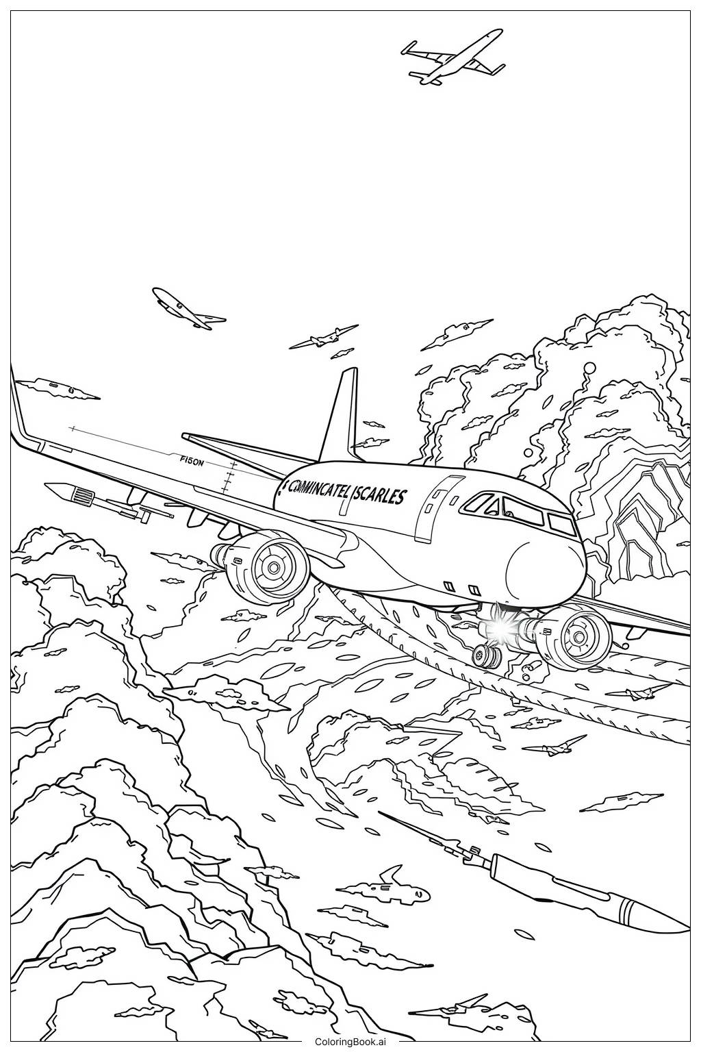38 Coloriages De Avion PDF Et PNG Gratuits 