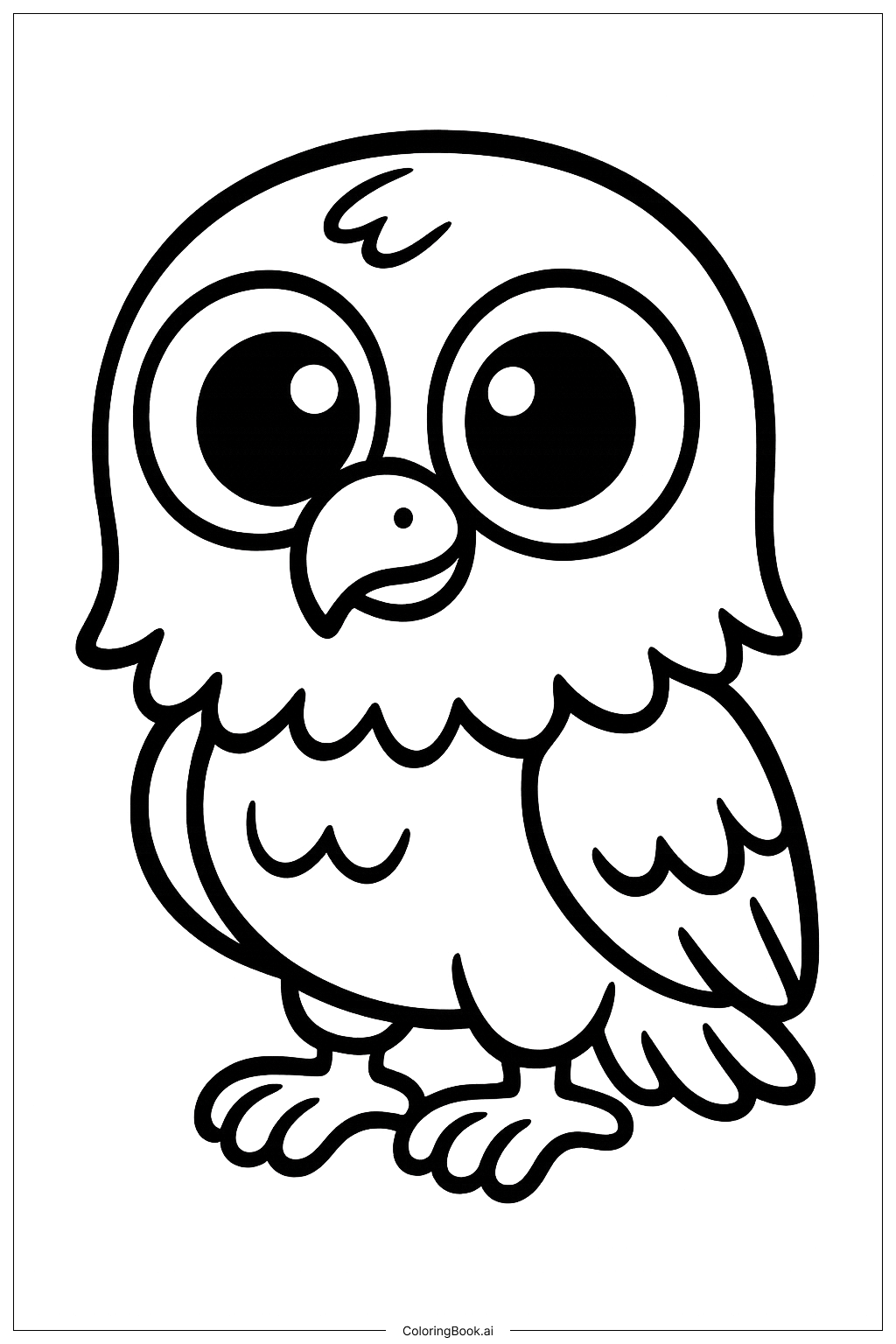 Página para colorir de Águia Com Olhos Grandes