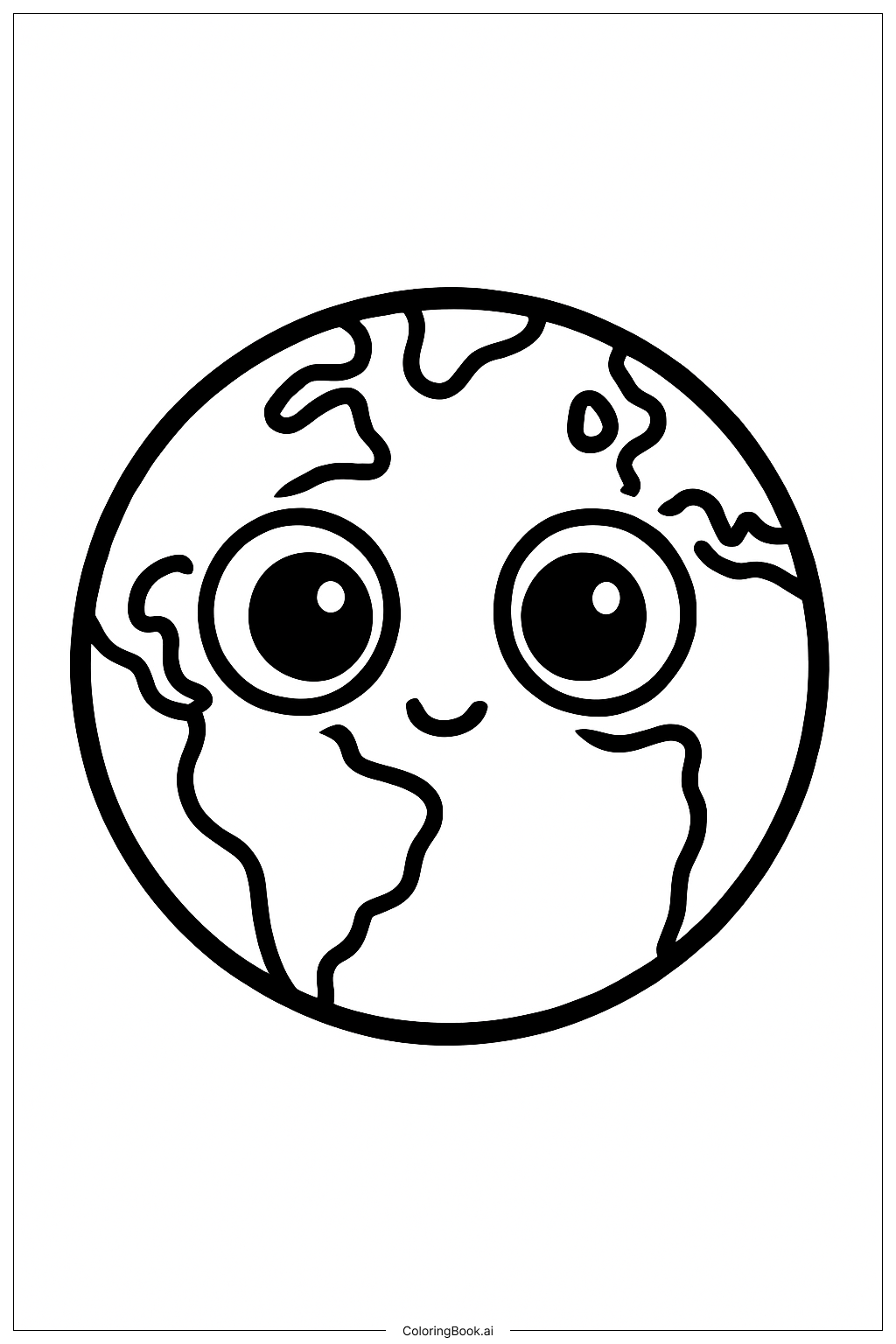  Page de coloriage La Terre aux Jolis Yeux 