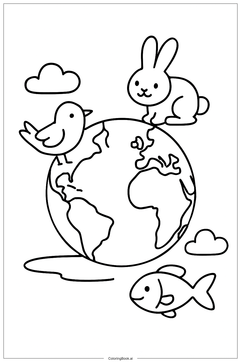  Earth Coloring Page 