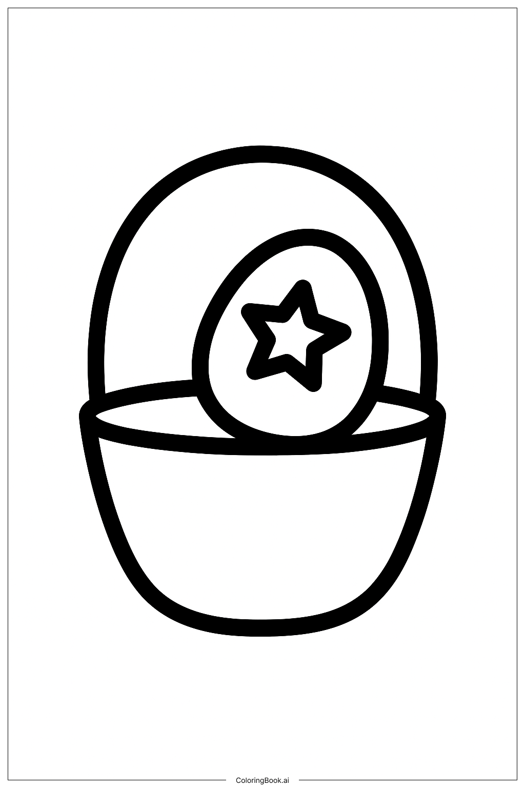 Panier de Pâques avec Oeuf Étoile